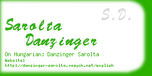 sarolta danzinger business card